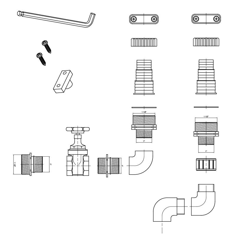 Комплект переходников Installation kit JumpingJet Rainbow Star 