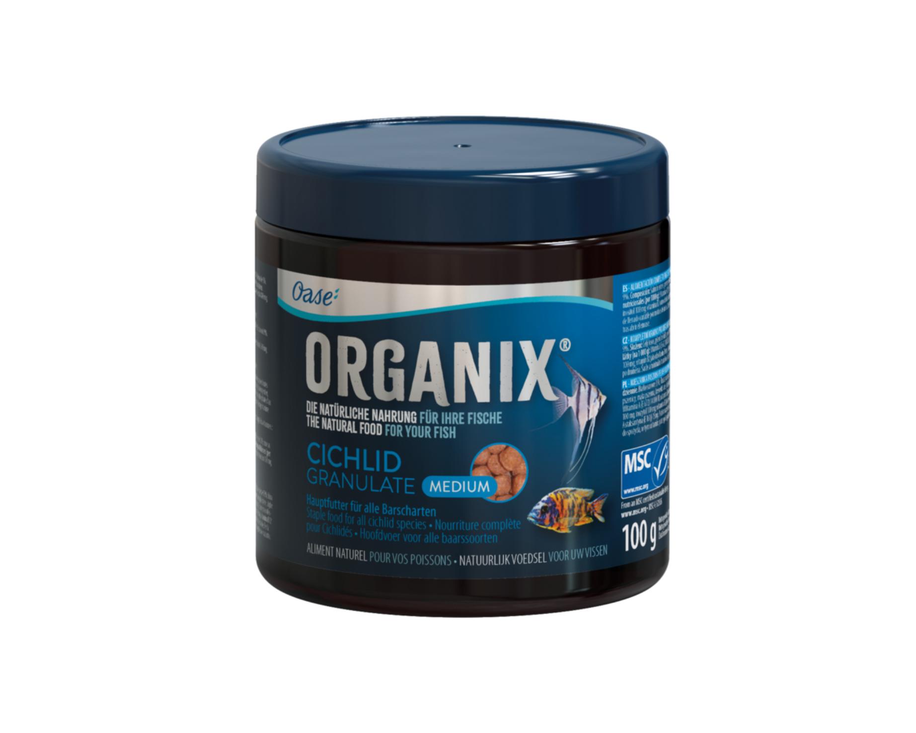 Корм для цихлид, ORGANIX Cichlid Granulate M 250 ml