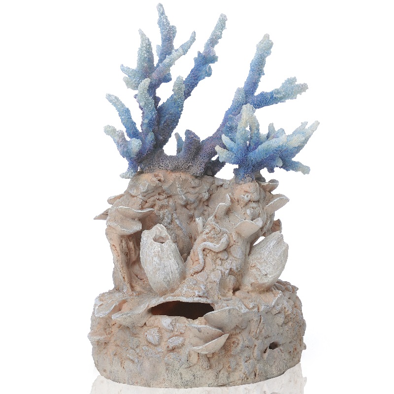Декоративный элемент "Коралл", Coral reef ornament blue