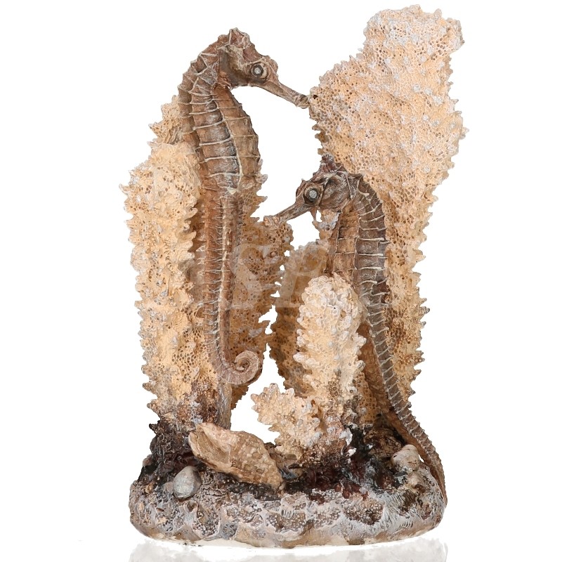 Декоративный элемент "Коралл-морские коньки", seahorses on coral natural S