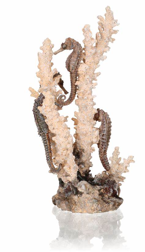 Декоративный элемент "Коралл-морские коньки", seahorses on coral natural M