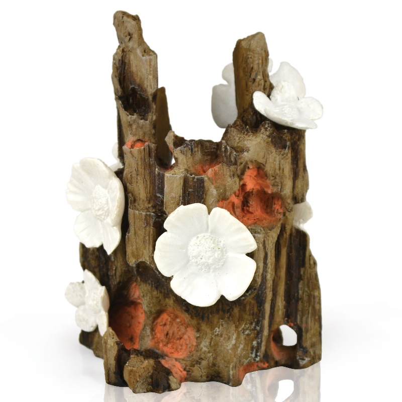 Декоративный элемент "Пень с цветами", Flower ornament