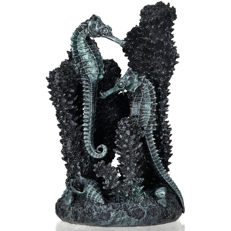Декоративный элемент "Коралл-морские коньки", seahorses on coral black S